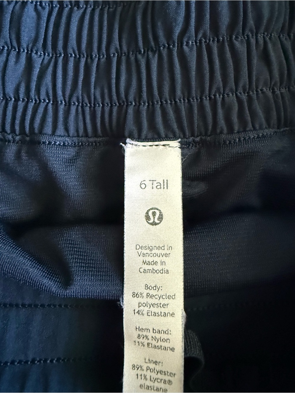Lululemon x Peloton Shorts Blue Hotty Hot Workout Shorts Size 6 Tall - Picture 2 of 7